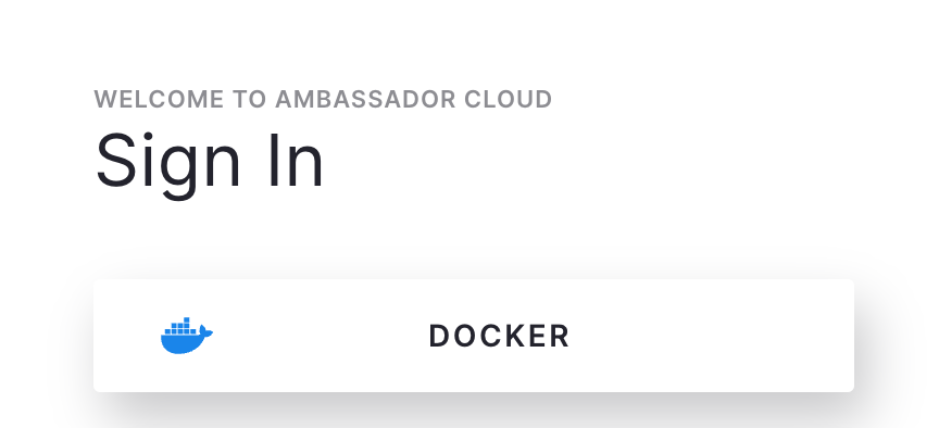 Sign in with Docker