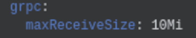 Max gRPC receive size now configurable